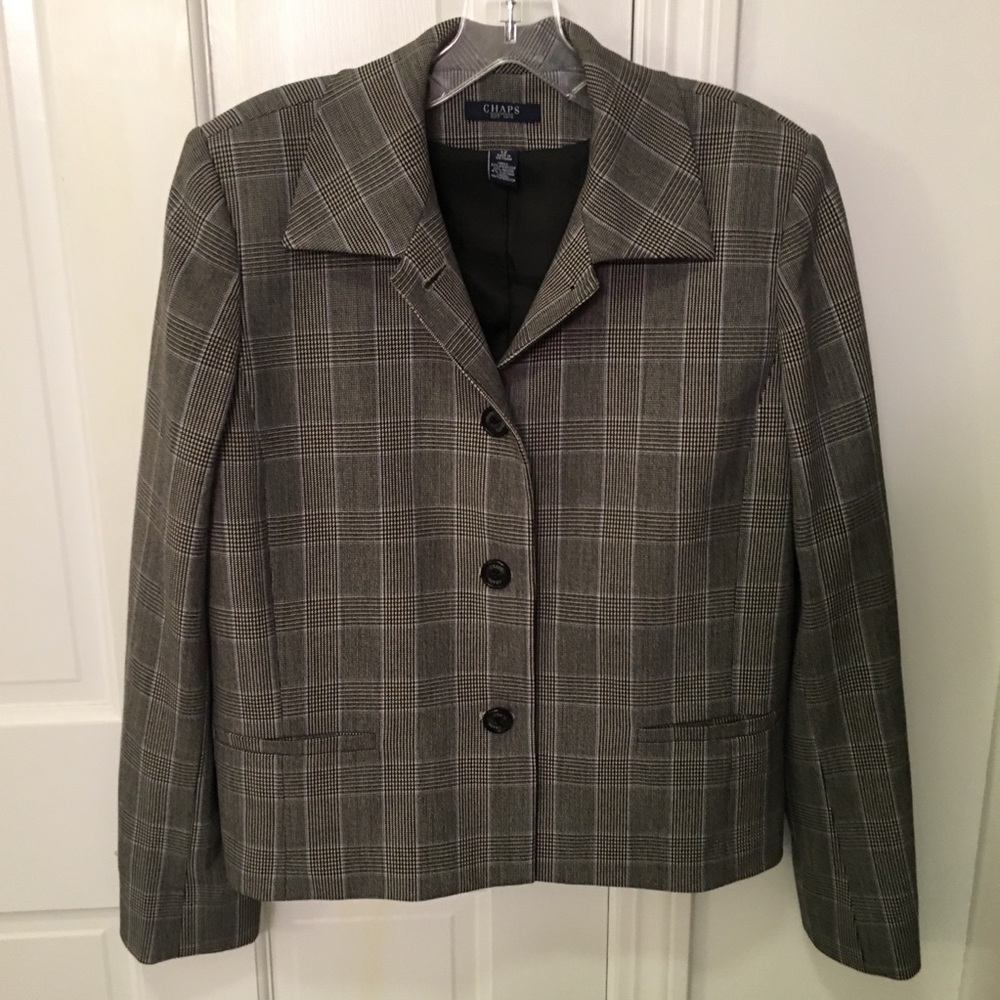 SALE! CHAPS PLAID BLAZER Orig $48